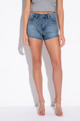DROPLET STUD DENIM SHORTS