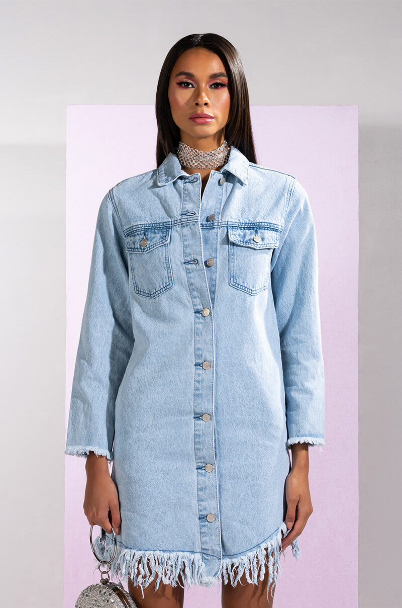 EASY BREEZY LONG DENIM JACKET