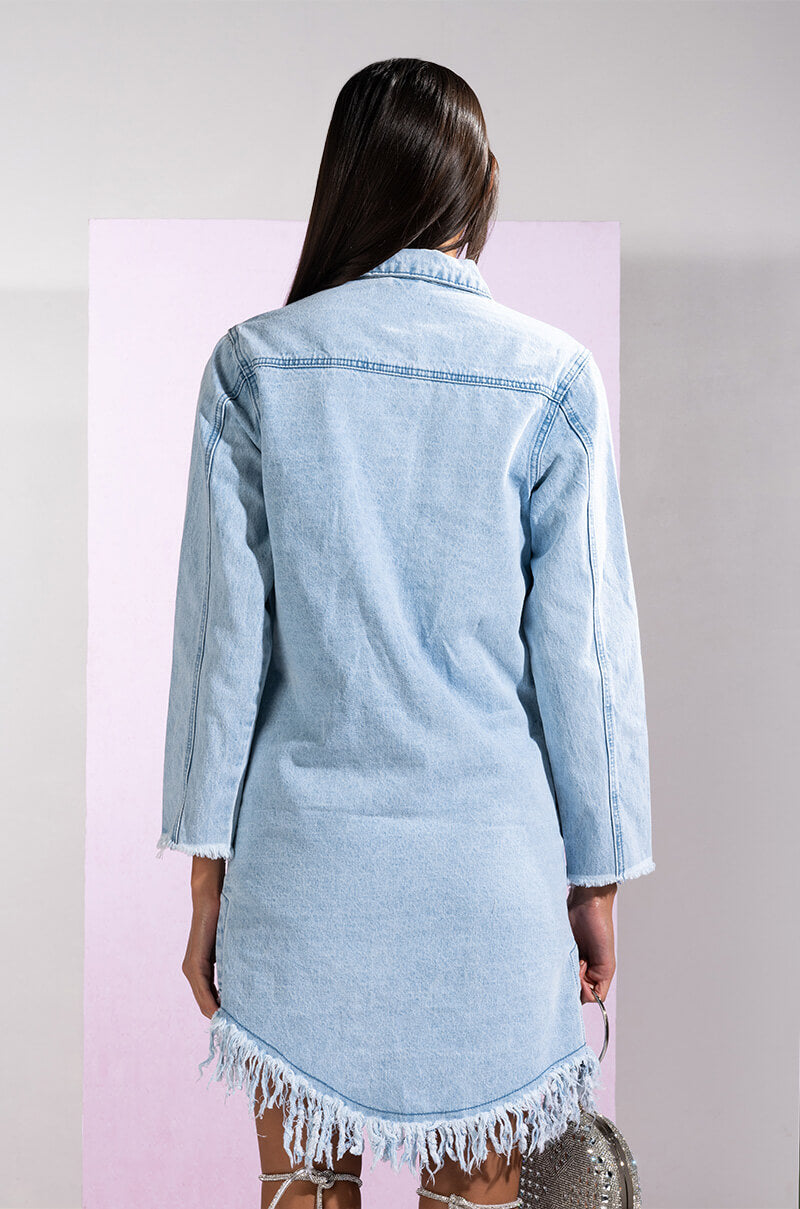 EASY BREEZY LONG DENIM JACKET