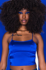 EASY BREEZY SATIN CROP TANK