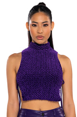 ECHO SMOCKED VELVET SLEEVELESS TOP