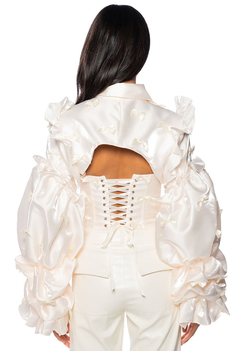 EDWARDIAN BOW ADORNED BOLERO