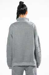 EFFORTLESS OVERSIZED HALF ZIP SWEATSHIRT