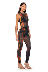 ELECTRIC FEVER RUCHED MESH LEGGING