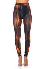 ELECTRIC FEVER RUCHED MESH LEGGING
