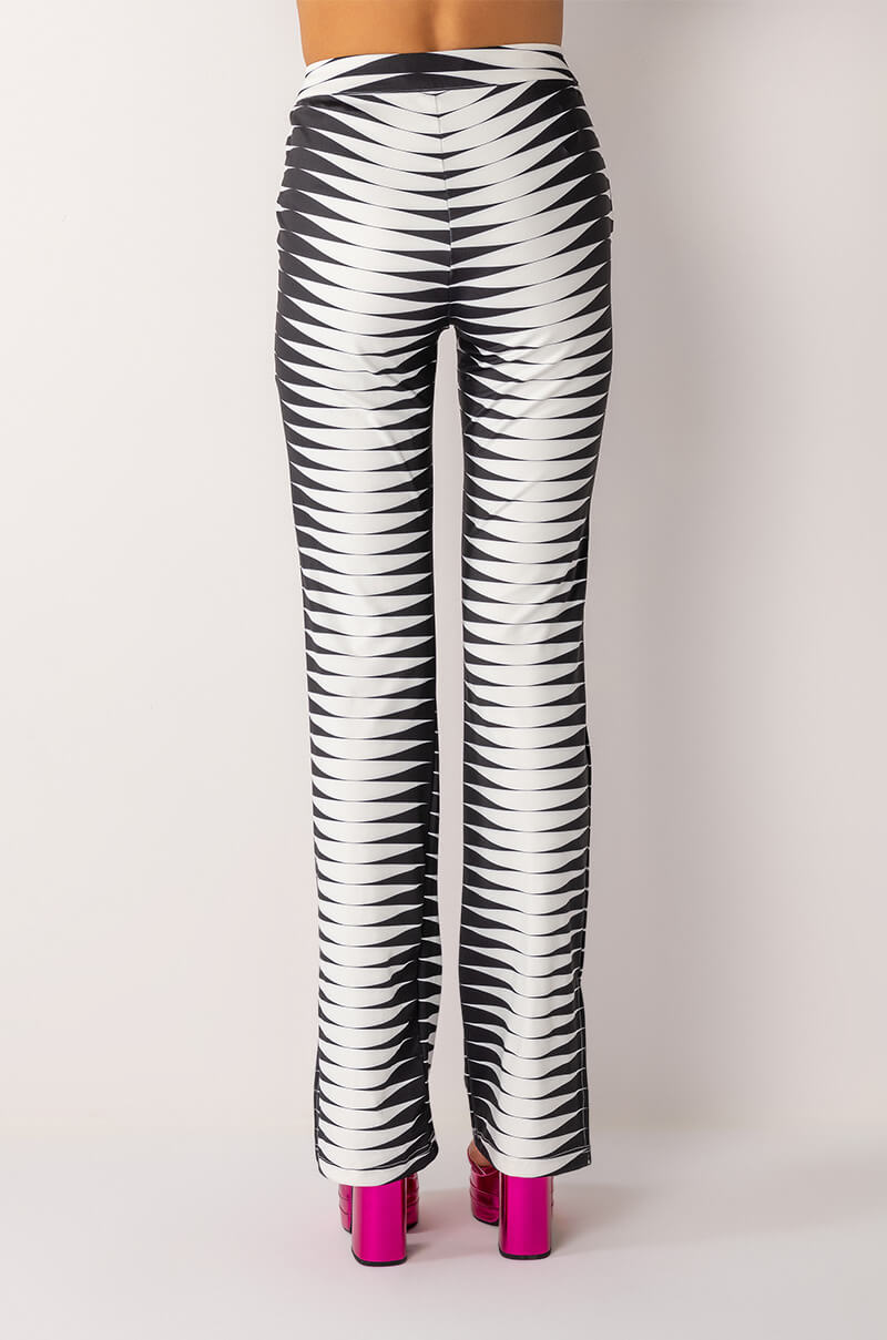 ELECTRIFY HIGH WAISTED FLARED TROUSERS