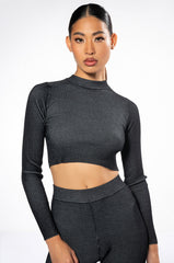 ELLA LONG SLEEVE CROPPED SWEATER