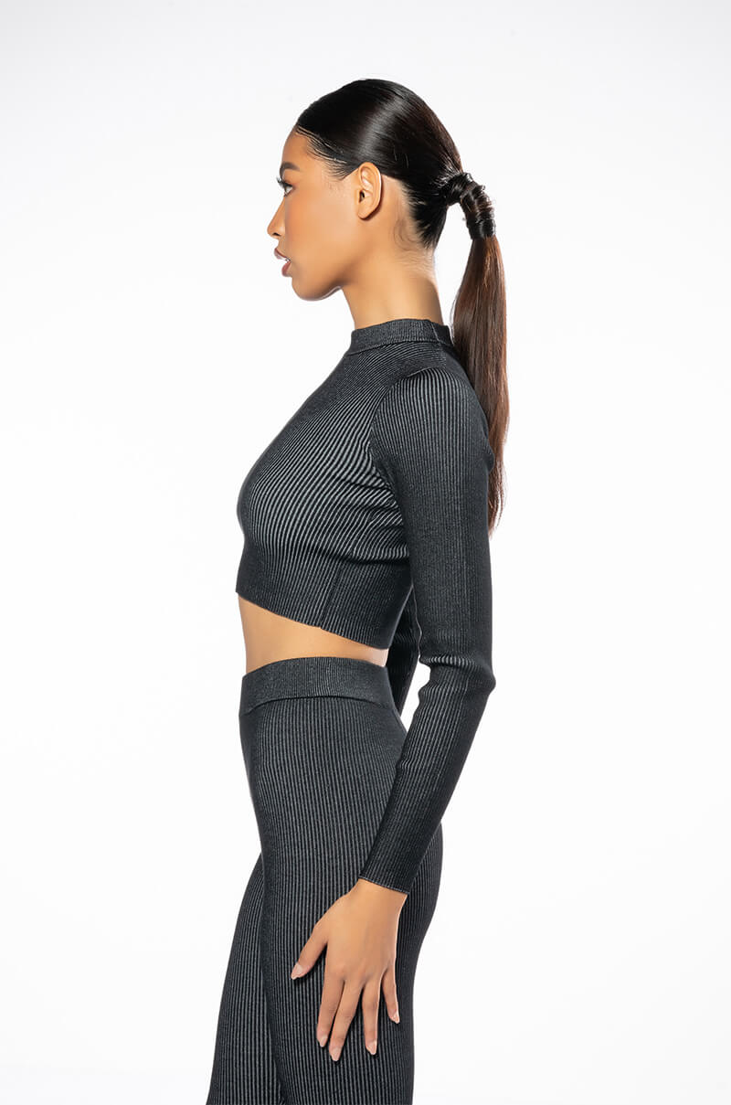 ELLA LONG SLEEVE CROPPED SWEATER