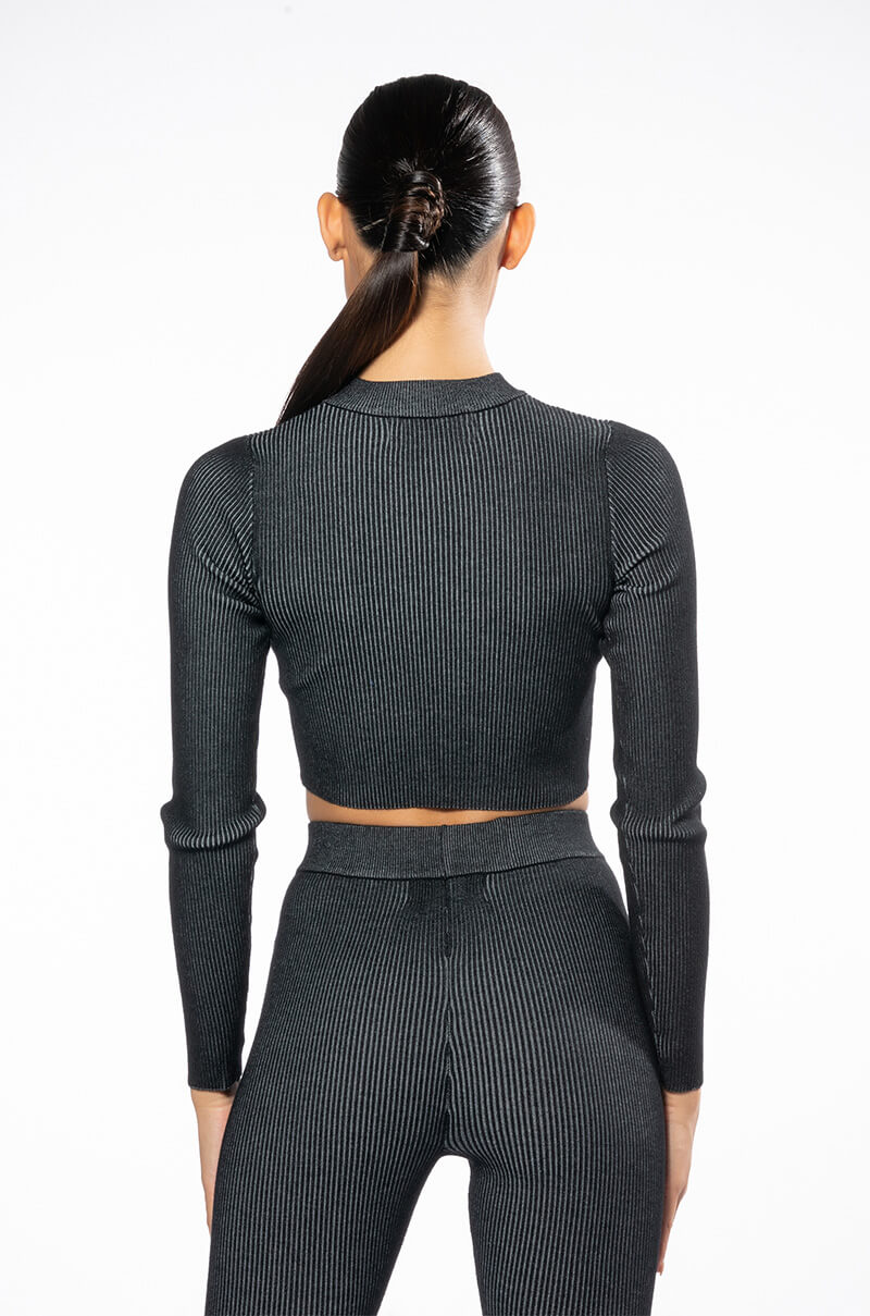 ELLA LONG SLEEVE CROPPED SWEATER