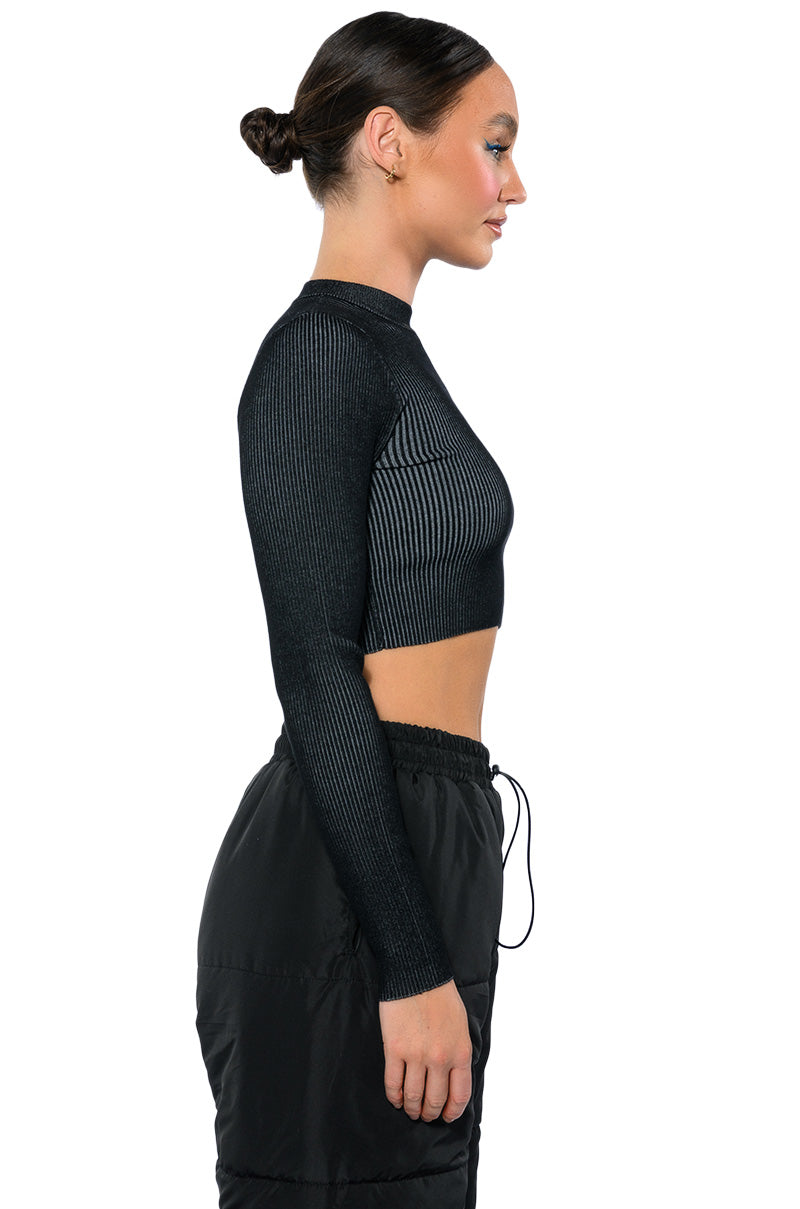 ELLA LONG SLEEVE CROPPED SWEATER