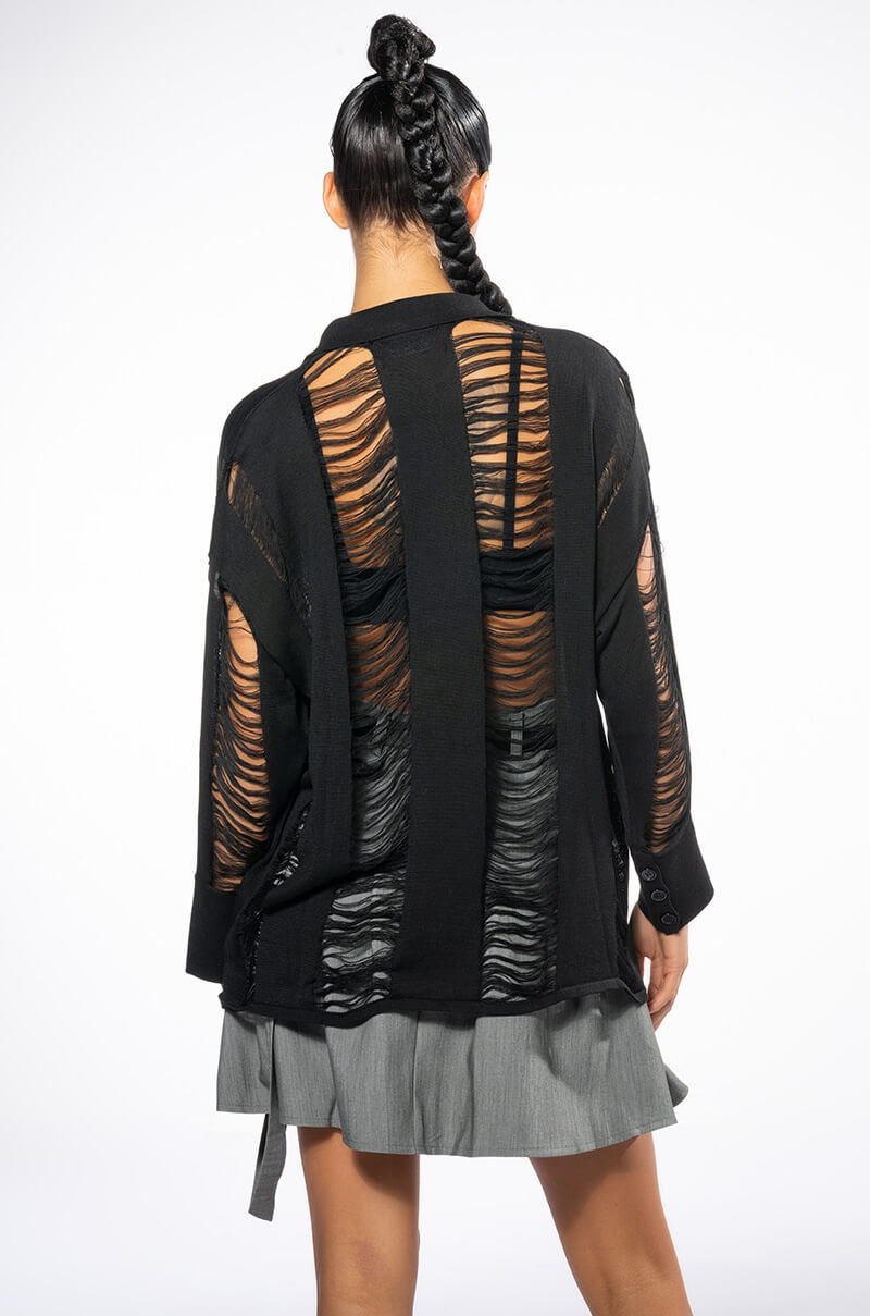 EMERSON KNITTED BUTTON DOWN TOP