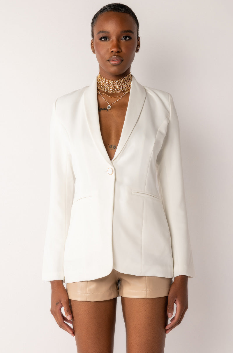 EMPIRE STATE OF MIND WHITE SUMMER BLAZER