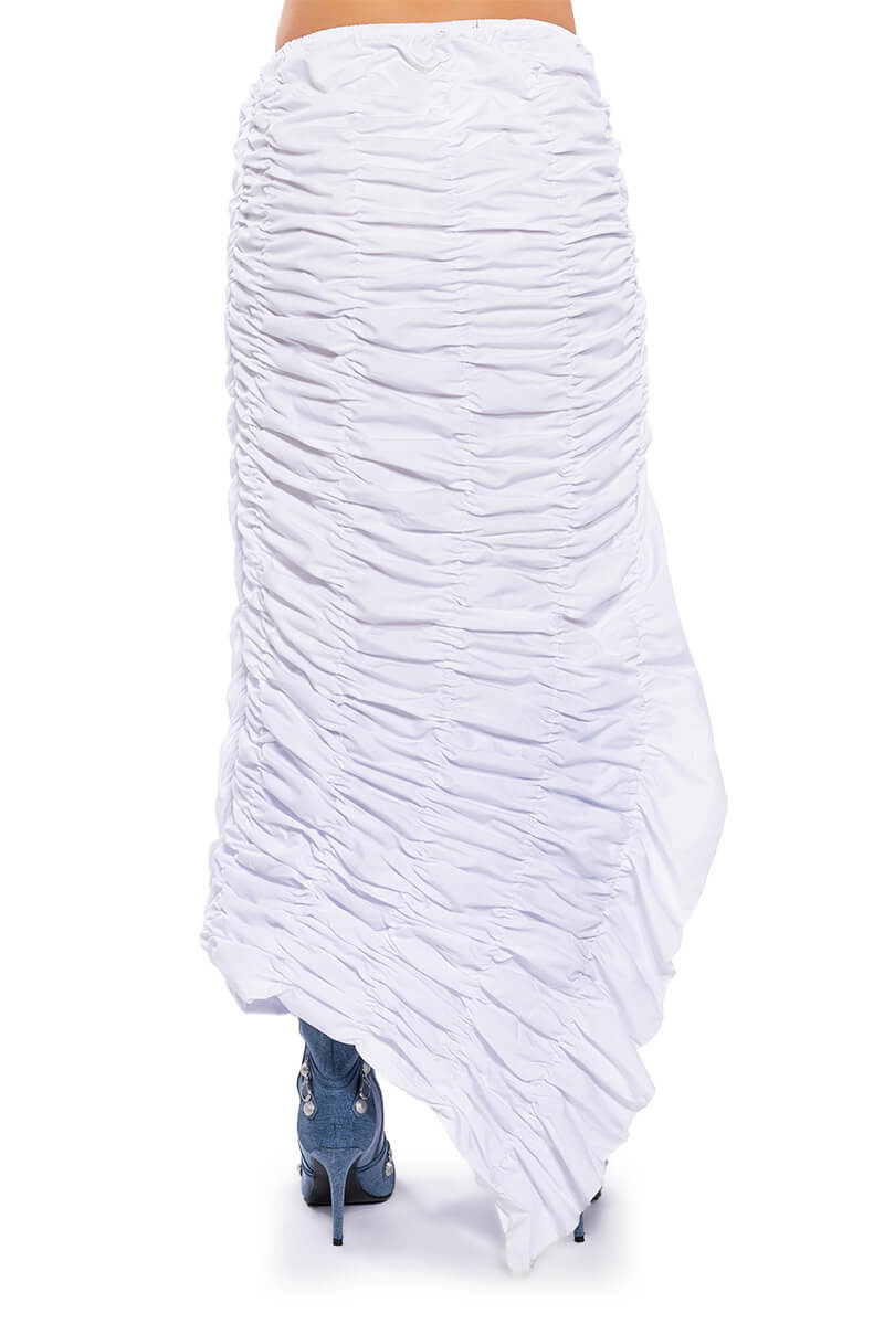ENCORE SCRUNCHED SLIT MAXI SKIRT