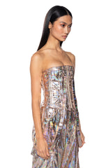 ENVISION ME CORSET TOP IN GOLD