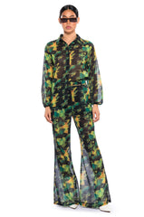 ESCAPE THE ORDINARY PRINTED FLARE TROUSER