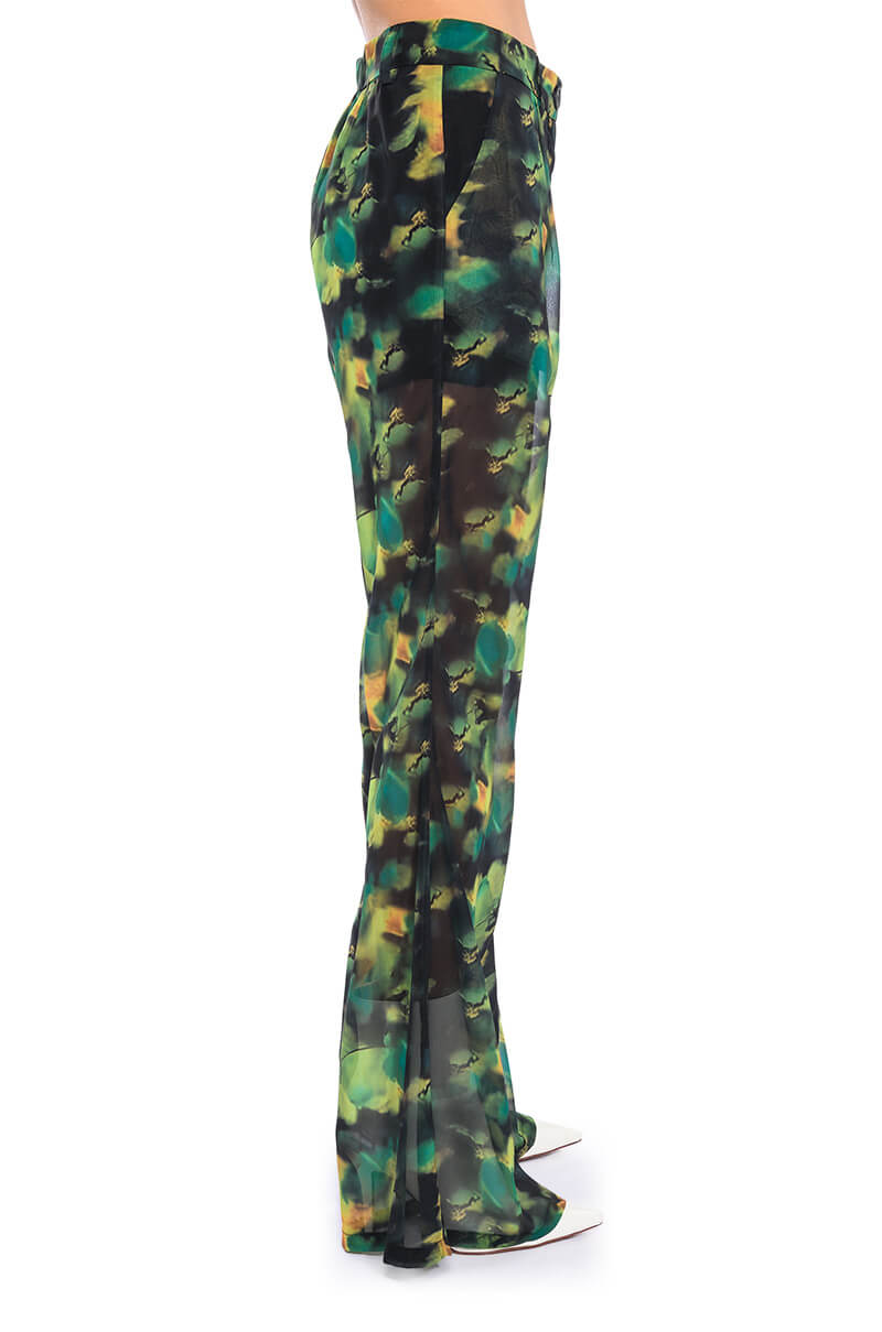 ESCAPE THE ORDINARY PRINTED FLARE TROUSER