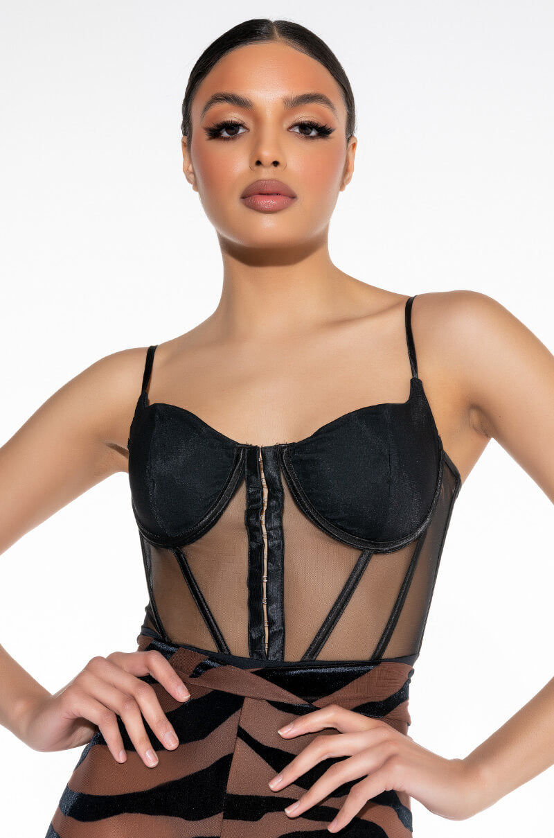 ESME MESH CORSET BODYSUIT