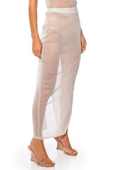 ESTELLE LETTUCE HEM MAXI SKIRT