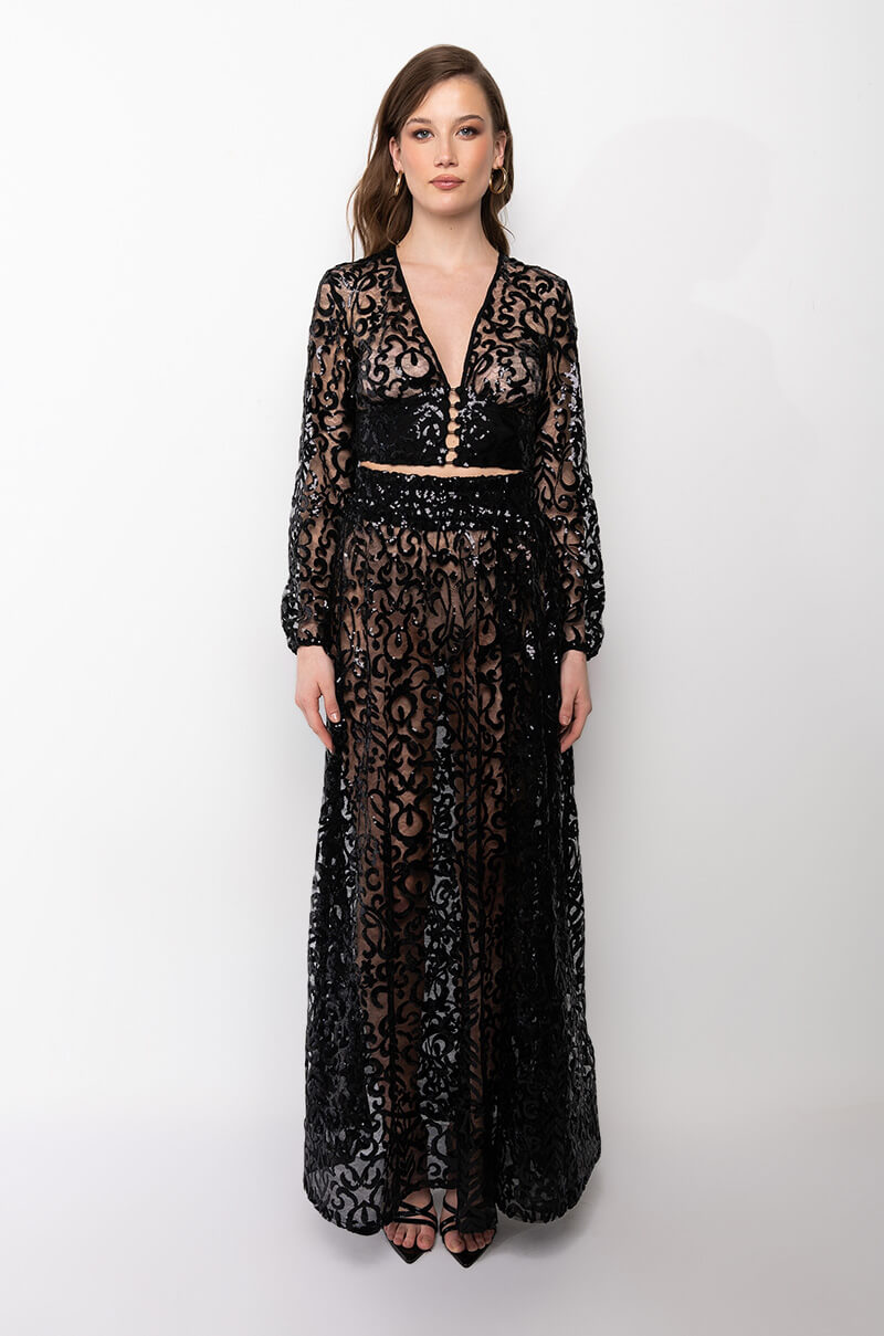 ESTELLE SEQUIN BLOUSE