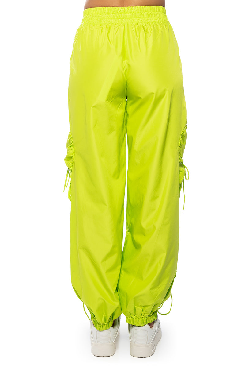 ETCHED OUT NYLON HIGH WAIST JOGGER