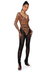 EVENING DRAMA BODYSUIT WITH GLOVES
