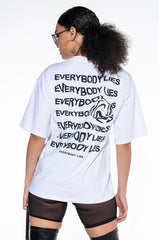 EVERYBODY LIES CREW NECK GRAPHIC TEE