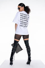 EVERYBODY LIES CREW NECK GRAPHIC TEE