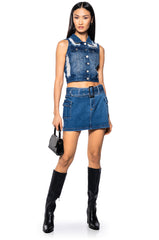 EVERYDAY FITTED DENIM VEST