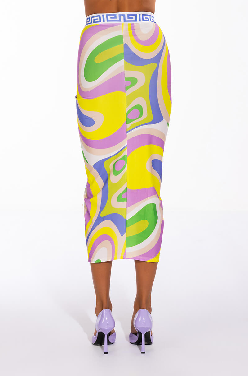 EMILEE FRONT SLIT MIDI SKIRT