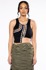 EXPENSIVE TASTE PIN DETAIL TOP