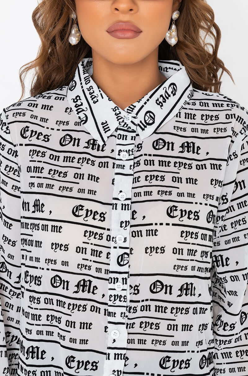 EYES ON ME BUTTON UP BLOUSE