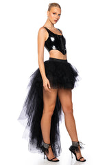 EYES ON THE PRIZE HIGH LOW TULLE SKIRT
