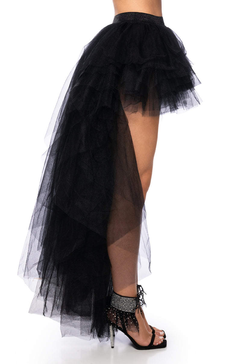 EYES ON THE PRIZE HIGH LOW TULLE SKIRT