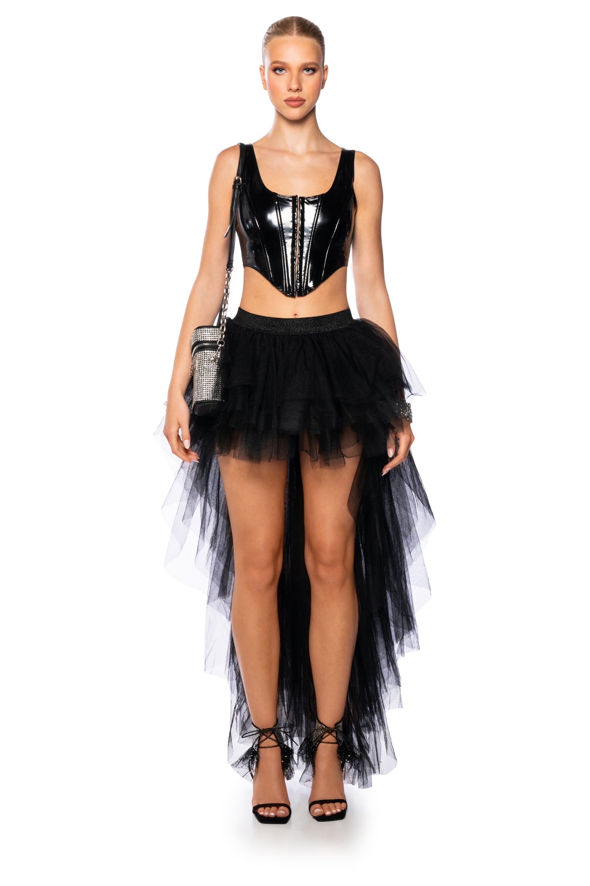 EYES ON THE PRIZE HIGH LOW TULLE SKIRT