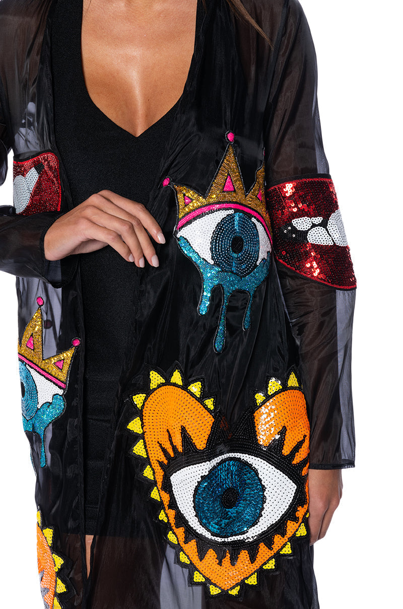EYES WIDE SHUT SEQUIN HOLIDAY DUSTER
