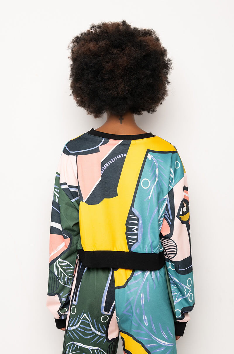 FACE TO FACE PRINTED SWEATER