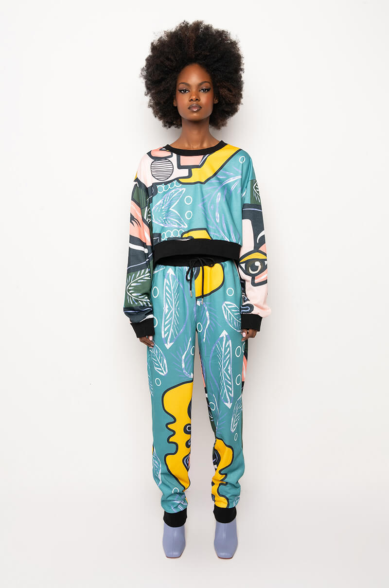 FACE TO FACE PRINTED SWEATER