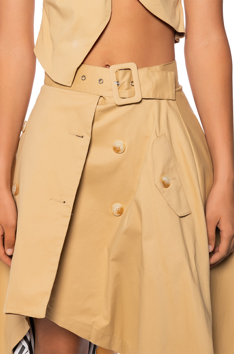 FALL FORWARD TRUMPT MAXI SKIRT