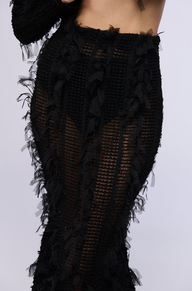 FALLING TO PIECES STRETCH MAXI SKIRT