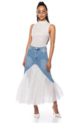 FANTASIA DENIM MAXI SKIRT