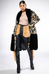 FASHION AND COZY FAUX LEATHER WITH FUR JOGGERS