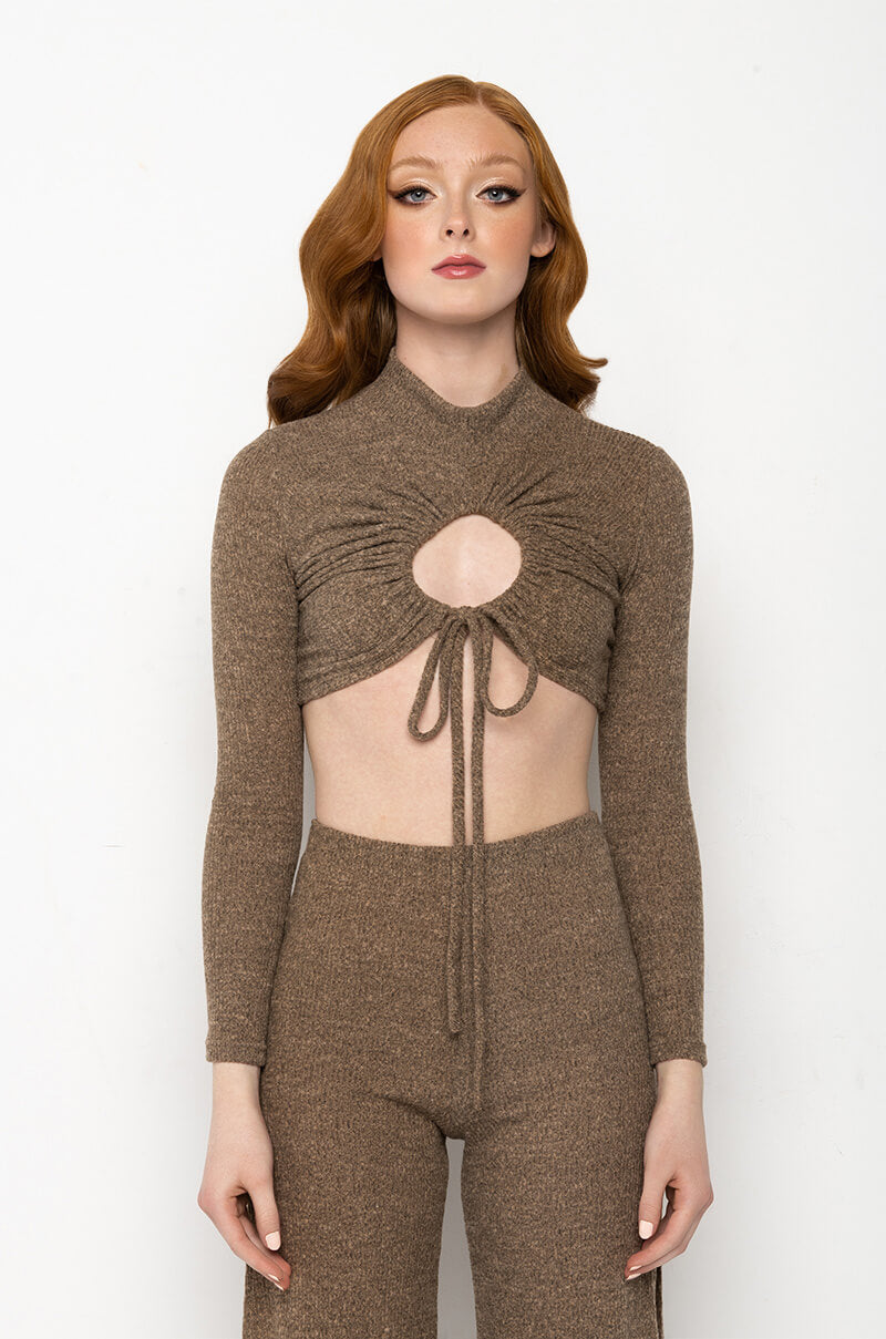 FEELING RIGHT MOCK NECK SWEATER TOP