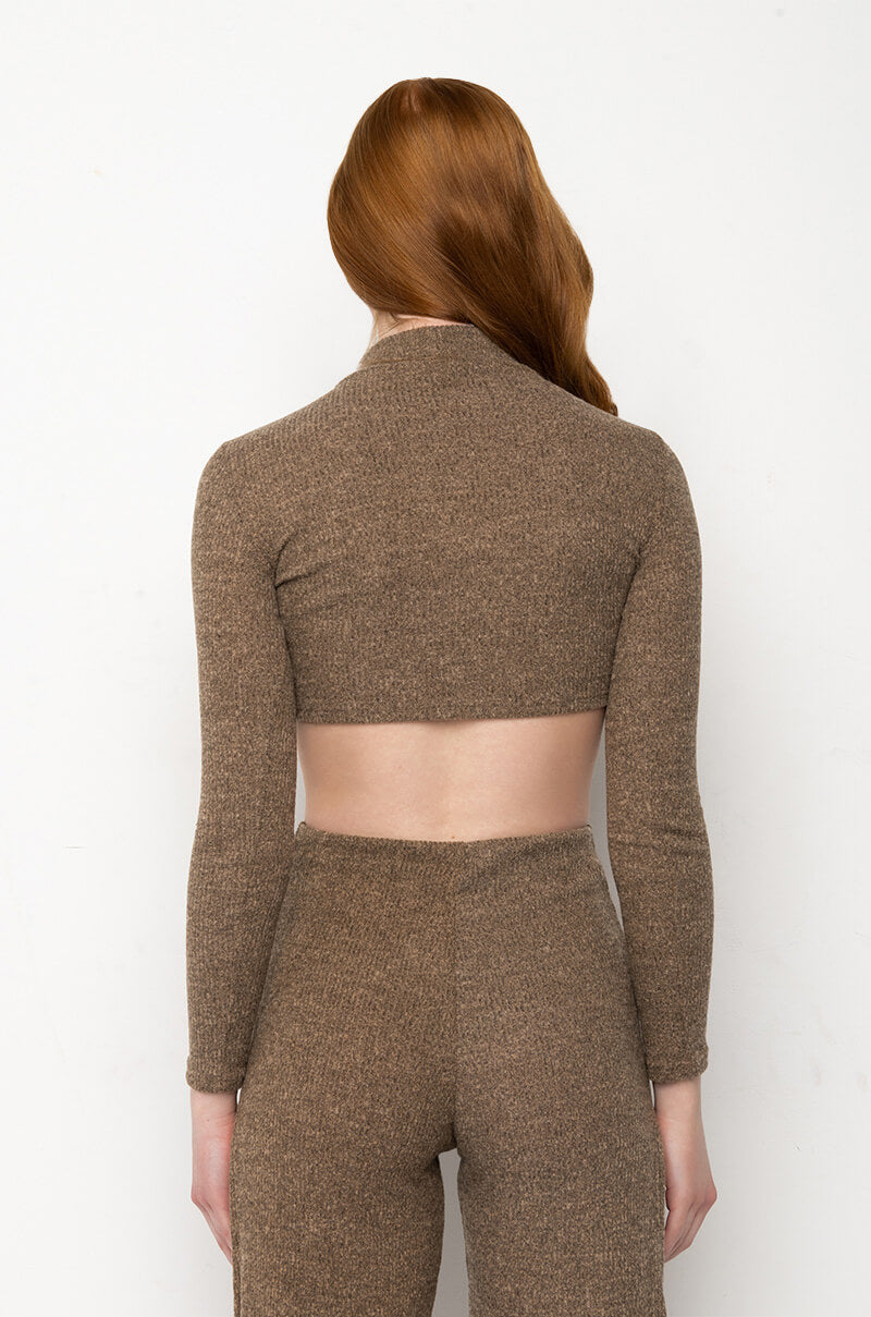 FEELING RIGHT MOCK NECK SWEATER TOP