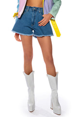 KAMILA FLOUNCY DENIM SHORT