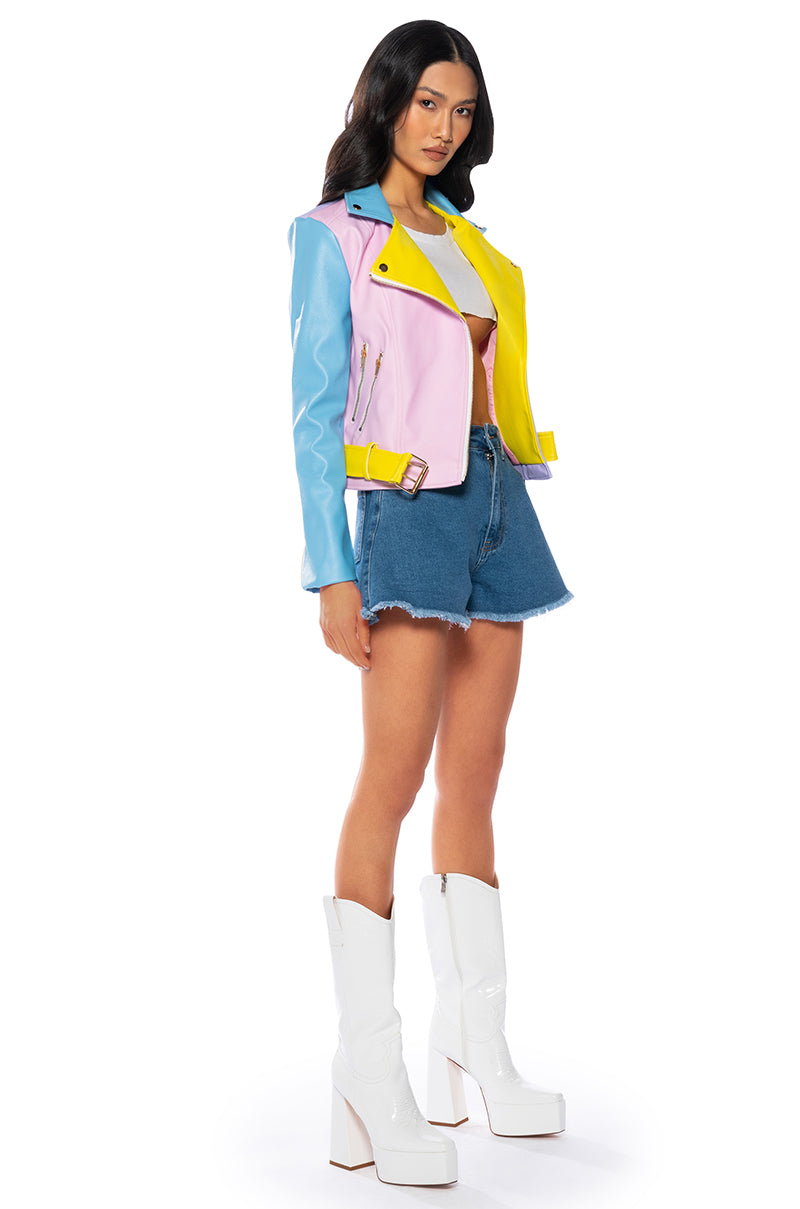 KAMILA FLOUNCY DENIM SHORT