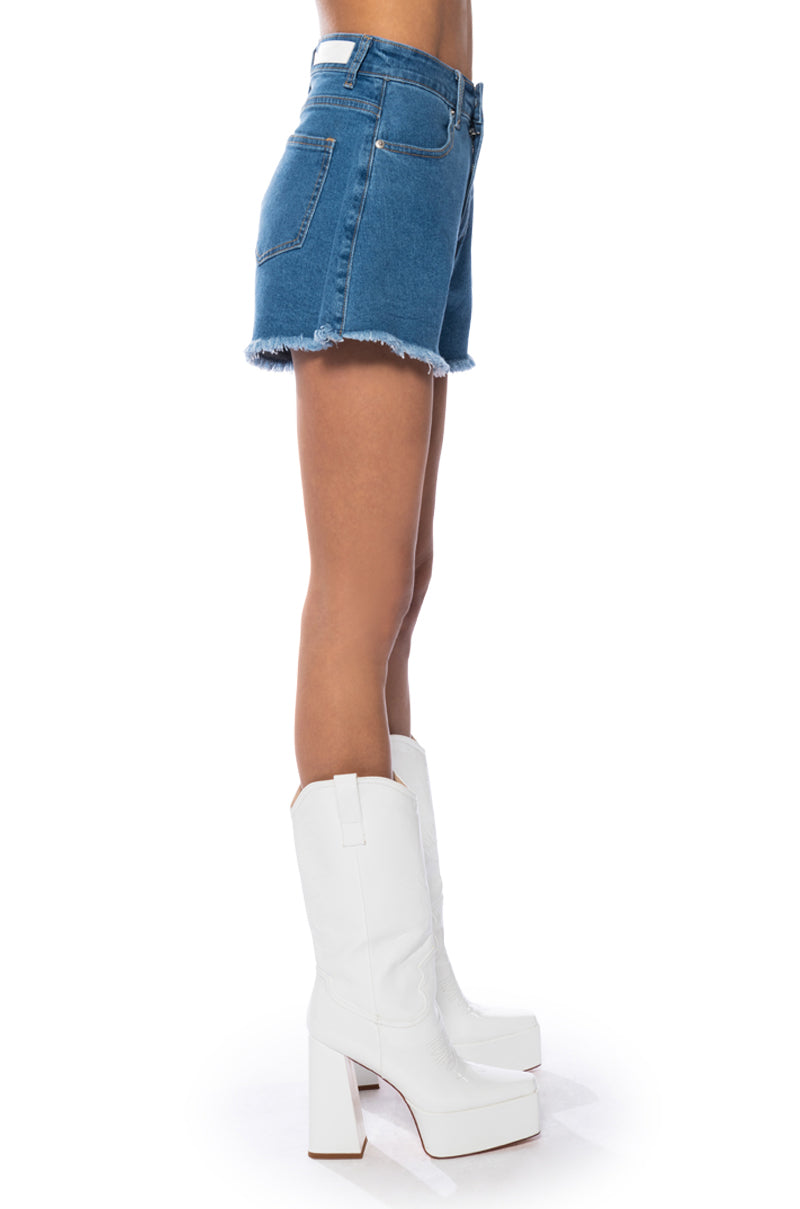 KAMILA FLOUNCY DENIM SHORT
