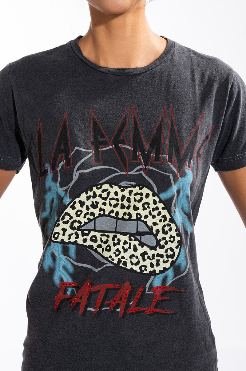 FEMME FATALE CREWNECK GRAPHIC TSHIRT