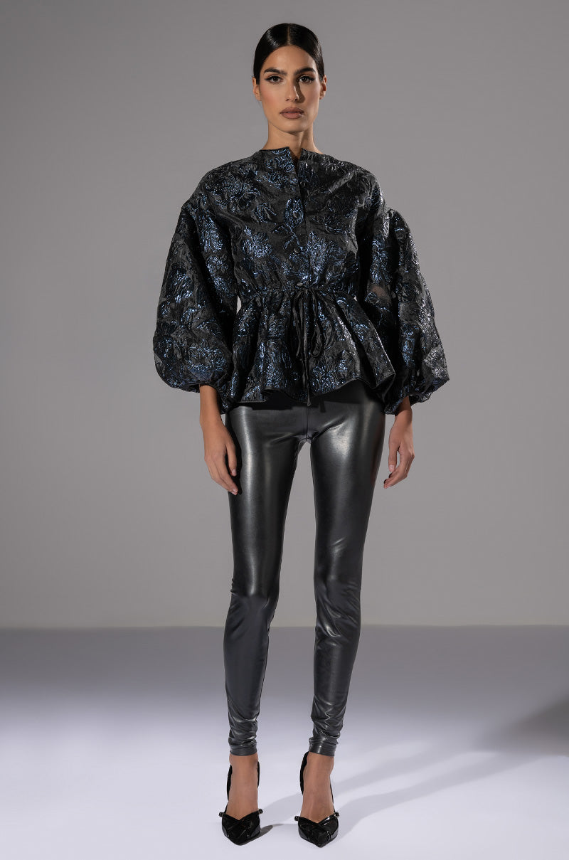 FIELD OF ROSES BROCADE BLOUSE
