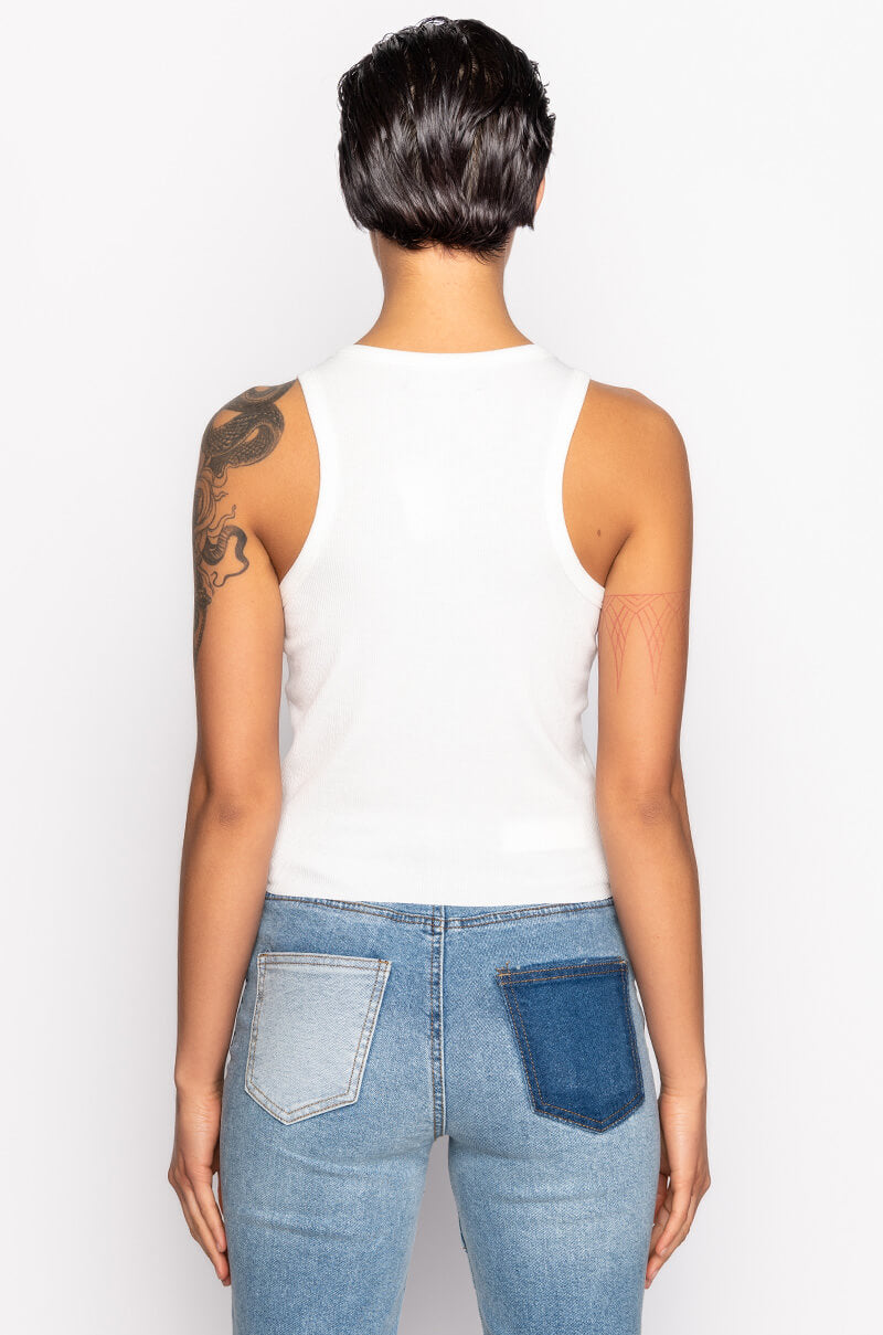 FINE THANKS RHINESTONE TANK