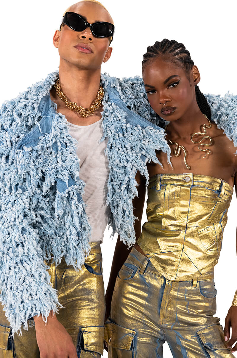 FIRST CLASS FRINGE DENIM JACKET